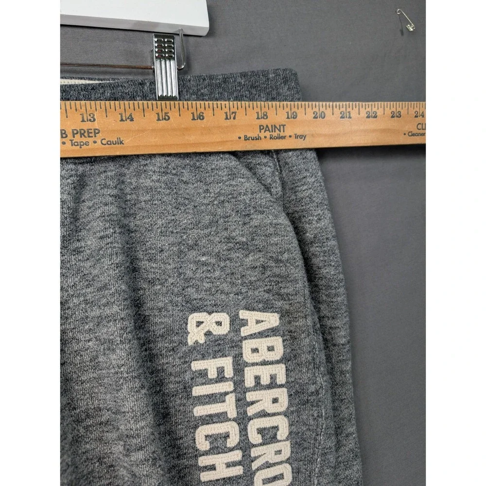 Abercrombie & Fitch Mens XXL Gray Heather Sweatpants Joggers Logo Graphic